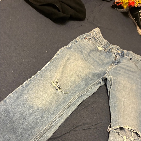 Old Navy Women's Light Blue Distressed Jeans - Picture 3 of 6